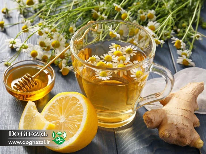 طرز تهیه دمنوش بابونه و زنجبیل