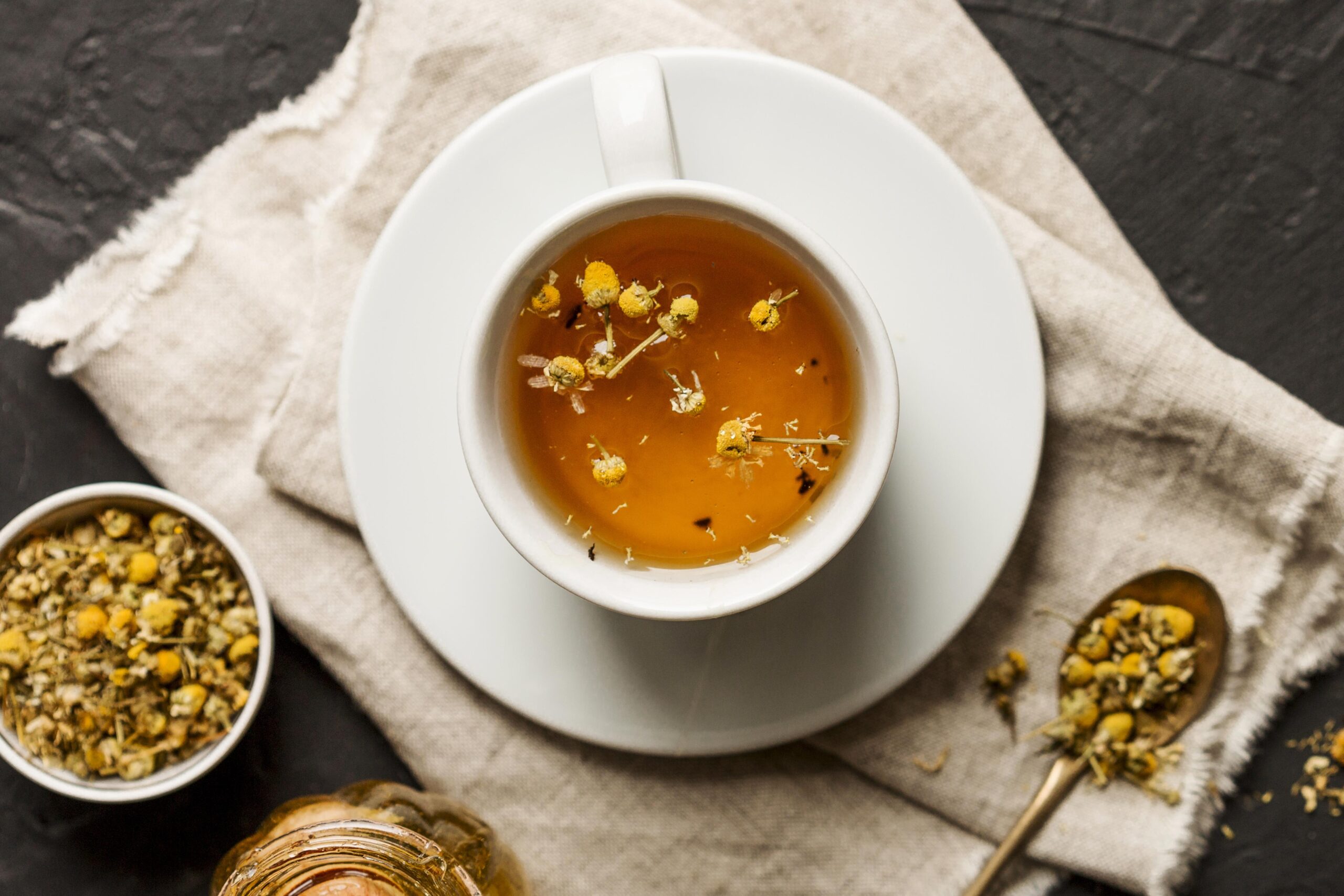 top-view-herbal-tea-concept